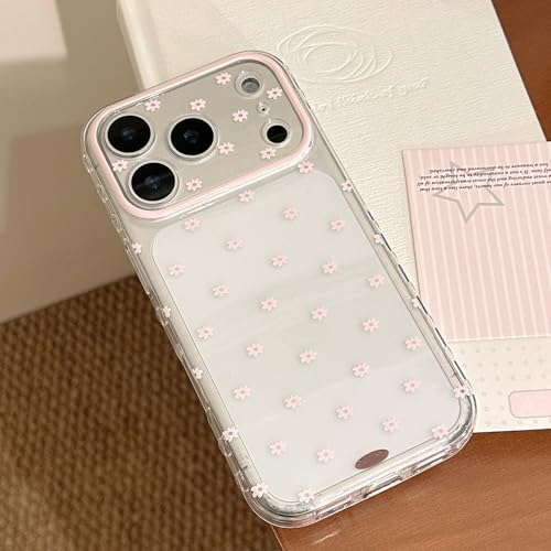 Coque iPhone 14 Pro Max transparente antichoc fleur rose silicone