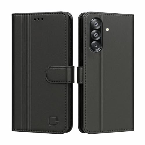 Image of AIBEX Shock Proof Flip Compatible for Samsung F17 5G / Samsung A17 5G / Samsung A26 5G Flip Cover Leather Finish | Inside TPU with Card Pockets | Wallet Stand | Complete Protection Flip Case