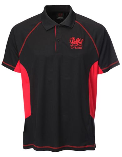 FASHION REVIEW NEW MEN'S WALES CYMRU WELSH FOOTBALL RUGBY SUPPORTER COOL-DRY POLO T SHIRT