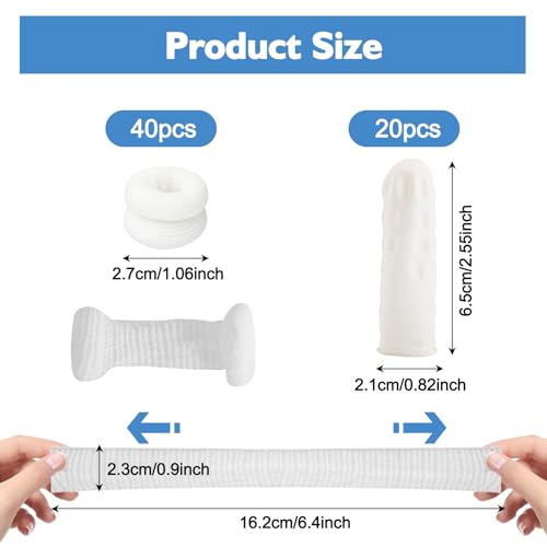 Xumann 60PCS Finger Bandage Cot Set, Thumb Bandages - Image 2