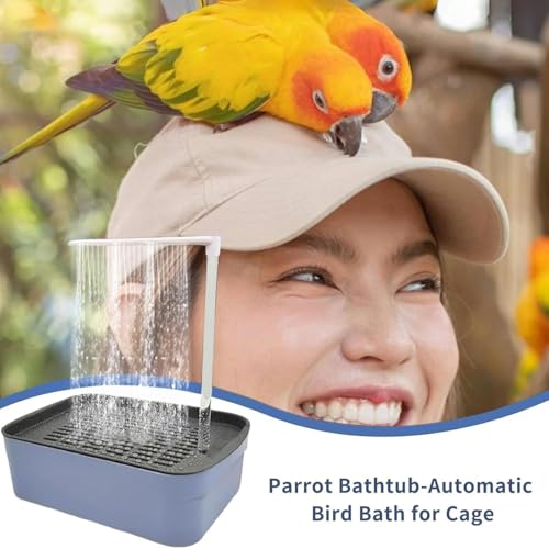 Bañera para loros con enganche seguro: evita salpicaduras fuera de la jaula 3