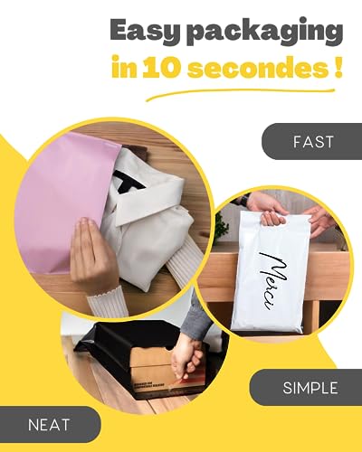 EMBALLAX, 30 Parcel Bags with Handle, XL 35x45cm, Tamper-Proof/Tear-Proof/Waterproof, Postage Bags for Clothes & Carton - Image 4