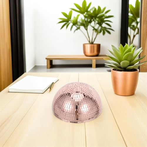 Bola espejada autoadhesiva SEWACC para decoración de fiestas y jardín, esfera reflectante resistente a la intemperie de vidrio y espuma con diseño 3D brillante miniatura 5