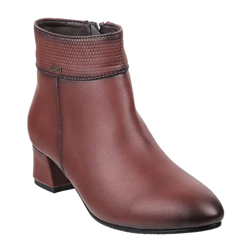 Image of Mochi Women's Faux Leather Heeled Fashion Chelsea Ankle Boots