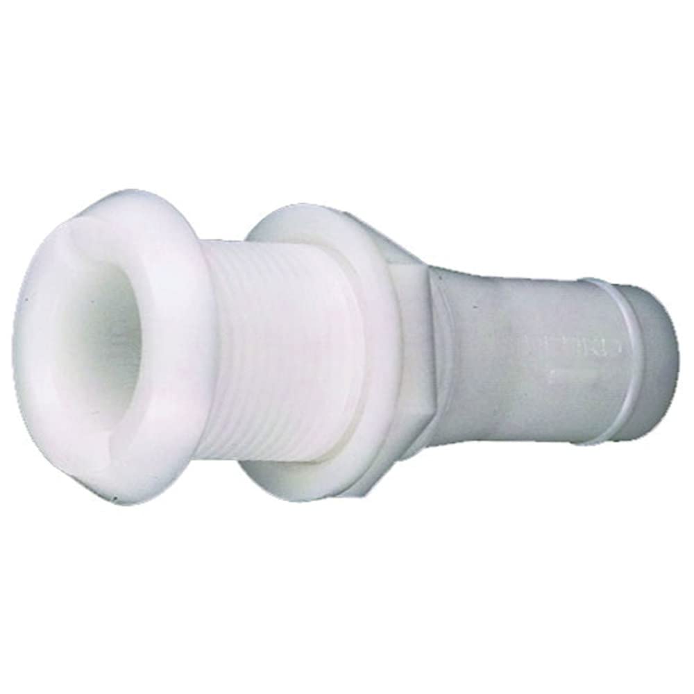 Perko Thru Hull Connections for Use with Hose - 0301DP4 , White , 1/2-Inch