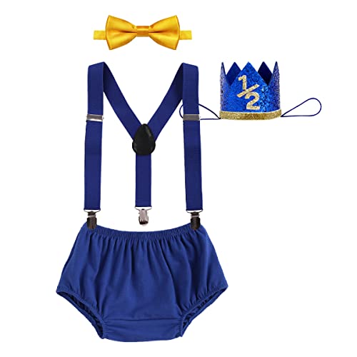 Tenue anniversaire bébé garçon confortable bleu roi pour éviter les irritations