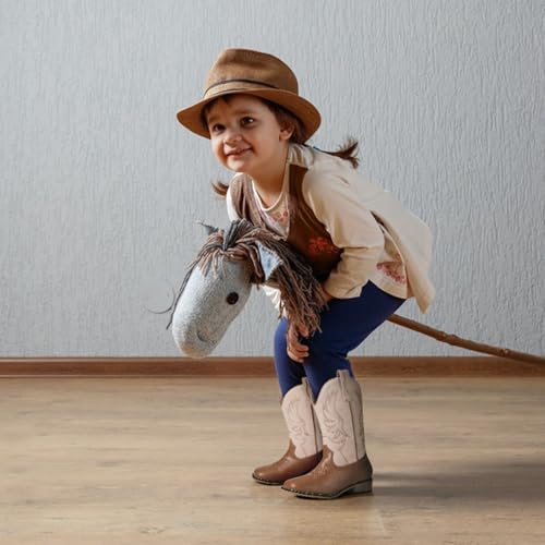 femflame Toddler Cowboy Boots Kids Cowboy Boots for Boys Girls Square Toe Mid Calf Riding Shoes Little Kid/Big Kid3