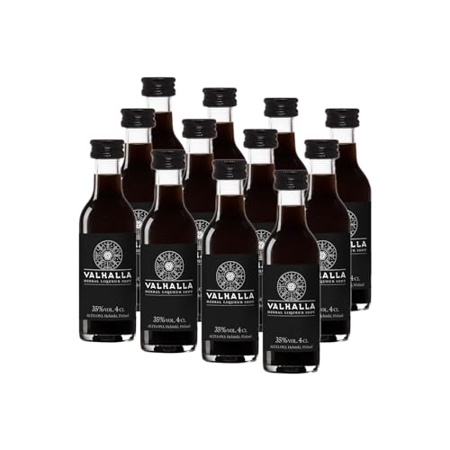 Valhalla Kräuterlikör 12 x 4 cl (44.9% Vol.) | Ausgezeichneter, aromatischer Kruaterlikör | Hergestellt in Norwegen