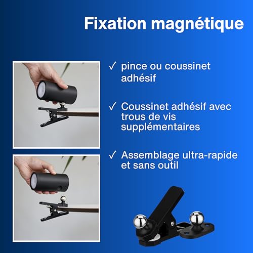Lampe murale pivotante à 360 degrés avec intensité réglable 180lm
