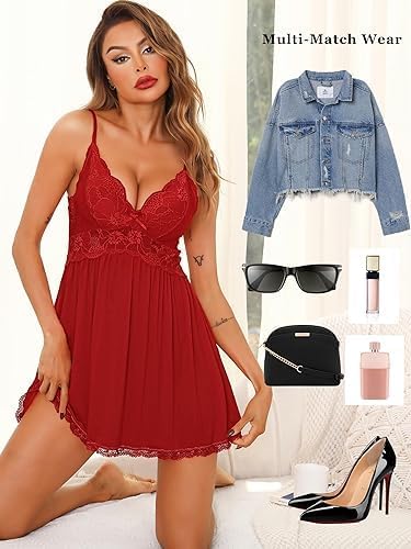 المثالي - قميص نوم من الدانتيل للنساء من فاشون مانيا - بيبي دو... - view 4