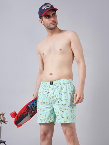 Image of Urban Scottish Ultra-Comfortable Men's Boxer Pants (Pack of 4), 100% Cotton with Stylish Print, Soft & Stretchy Elastic Waist Band, Dynamic Movement & Hardwearing Stitching,Breathable Gentle Snug Fit