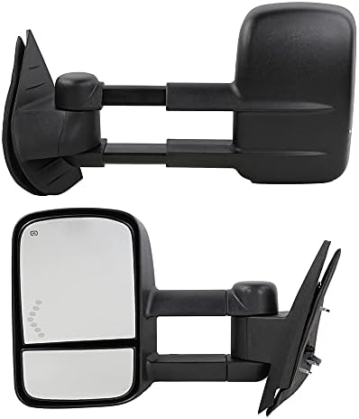Right Passenger Side Heated Telescoping Tow Mirror For 2007-2014 Chevy Silverado/GMC Sierra