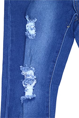 Image of ToBeInStyle Girl's Denim Easy Styling Classic Timeless Everyday Jeans Zip-Up Closure