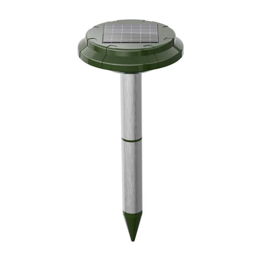 Répulsif de Serpent à Ultrasons Solaire, Dissuasif étanche 360° contre Taupes pour Jardin