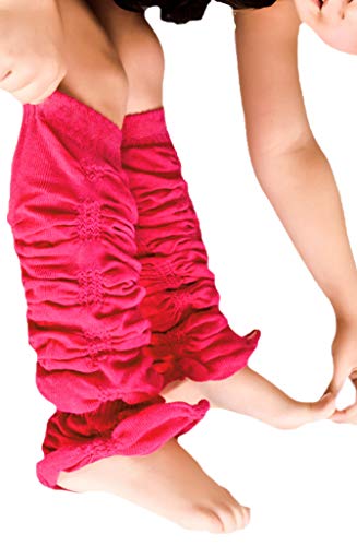 Huggalugs Girls Bubblegum Pink Legruffle Legwarmers