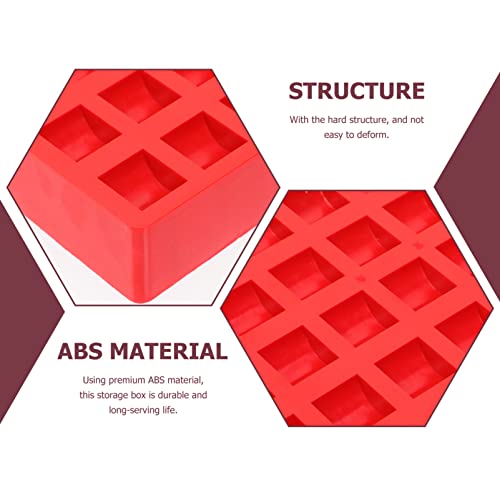 2 cajas almacenadoras para monedas rojo miniatura 4