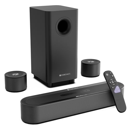 Image of Zebronics 2026 Launch 380W Soundbar with Dolby Audio, 5.1 Channel Surround, 13.33cm Subwoofer, Dual Rear Satellites, Bluetooth v5.4, HDMI ARC, Optical in, AUX, USB (Juke Bar 9300C)