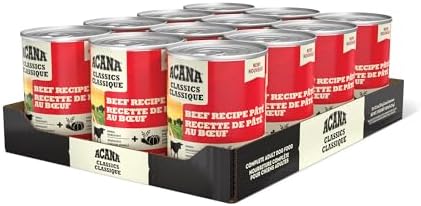 ACANA Classics Pate Wet Dog Food Beef Recipe 12.5oz Cans (12 Count)