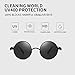 GYsnail Make the world clear Polarized Steampunk Sunglasses, Round Lennon Shades for Outdoor Activities, Fashion Cool Eyewear