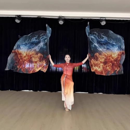 Banderas de danza del vientre con varilla ajustable para presentaciones 3
