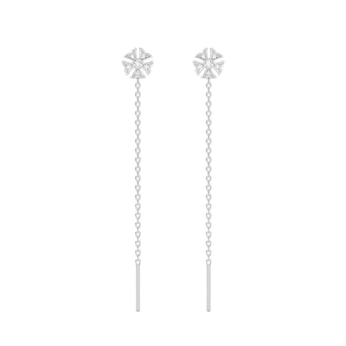 CLARA 925 Sterling Silver Drop Earrings | Platinum Plated | Daily Wear |Gift for Women and Girls