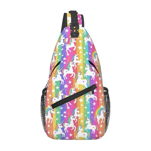 Mochila bandolera casual con estampado unicornio