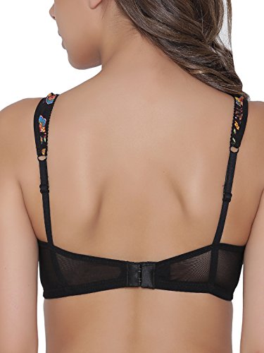Image of Clovia Womens Padded Non-Wired Floral Print T-Shirt Bra