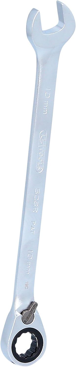KS Tools 503.4910 Clé Mixte à Cliquet RING STOP® GEARplus® 10mm - Chrome Vanadium