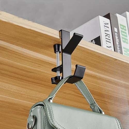 Image of Clamp-On Under Desk Hook for Headphones, Bags & Keys, Fits 1-5cm Desks