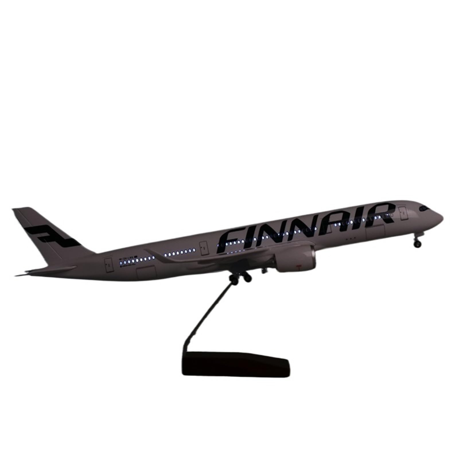 Repliki modeli samolotów 1/142 symulacja cywilnego samolotu pasażerskiego 47 cm Finnair dla Airbus A350 repliki modeli samolotów z kołami miniaturowy model samolotu (ze światłem)