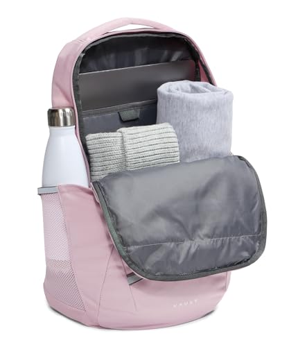Image of The North Face Women's Vault Everyday Laptop Backpack - Commuter Travel Bag, Water-Repellent, Spacious Main Compartment, Metal Pink, One Size