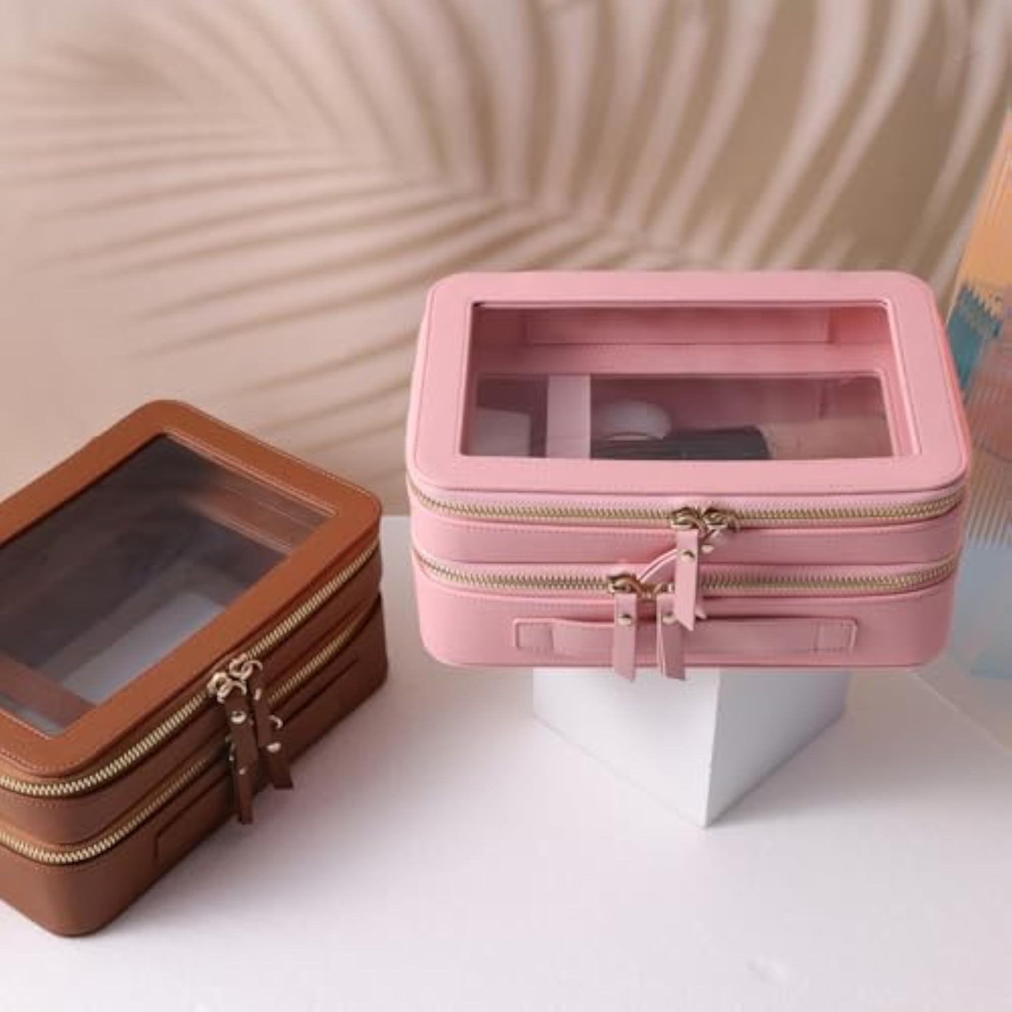 Clear Travel Toiletry Bag, Compact Makeup Organizer