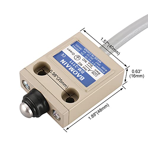 Baomain Limit Switch Tz-3111 (Bm-3111) Sealed Plunger Momentary Spdt 1No 1Nc Ip67 Waterproof #TOP3