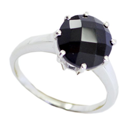 Bague en argent onyx noir naturel femme du I au S