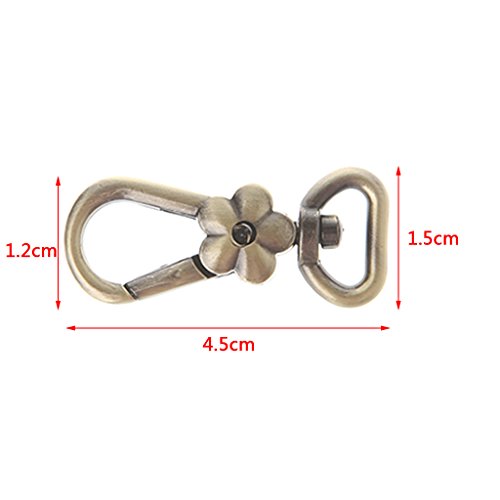 Simplelif Flower Lobster Claw Clasps Swivel Trigger Clips Snap Hook Bag Clasps Bag Key Rings Keychains #TOP1