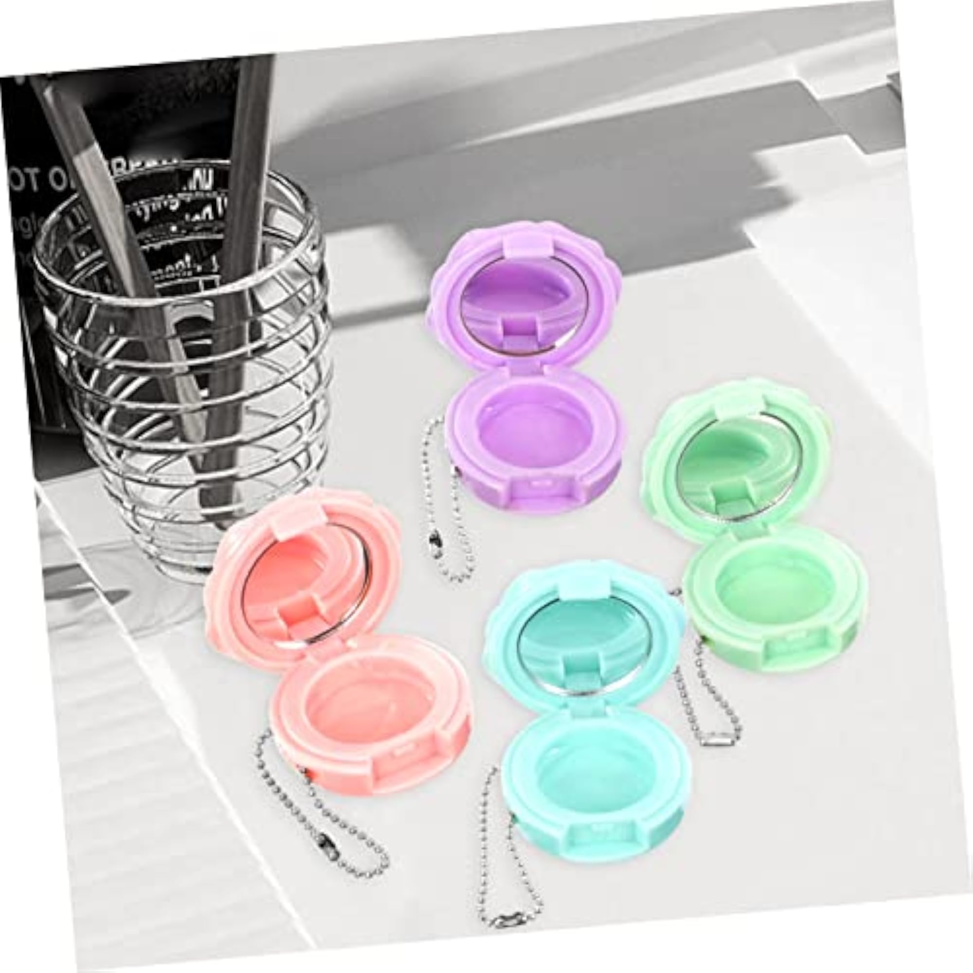 4pcs Empty Eyeshadow Case Sample Containers, Mini