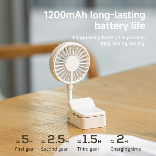 Ventilador Clip portátil recargable con ajuste personal para dormitorio 5