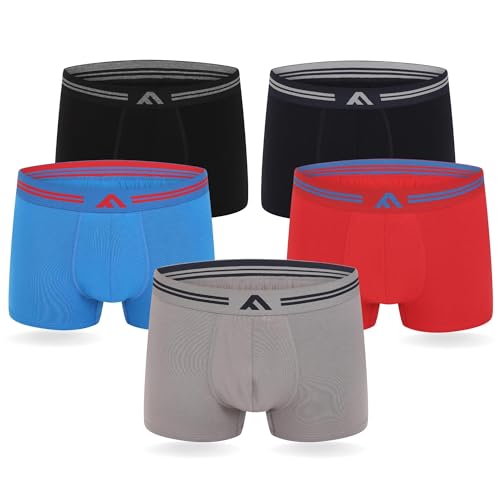 FM London Men's Super Soft Bamboo Boxer Shorts (5-Pack)