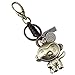 Qinlee Singe Porte-clés 12 Zodiac Rétro Tissage Animal Mignon Couple Porte-clés Bijou de Sac à Main Porte-clés Voiture Décor Pendentif Sac à Main Créatif Décoration