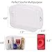 Tbestmax 10 Pcs Clear Cosmetic Bags Small Makeup Bags Portable Waterproof Travel Toiletry Bags Organizer White, 7.5