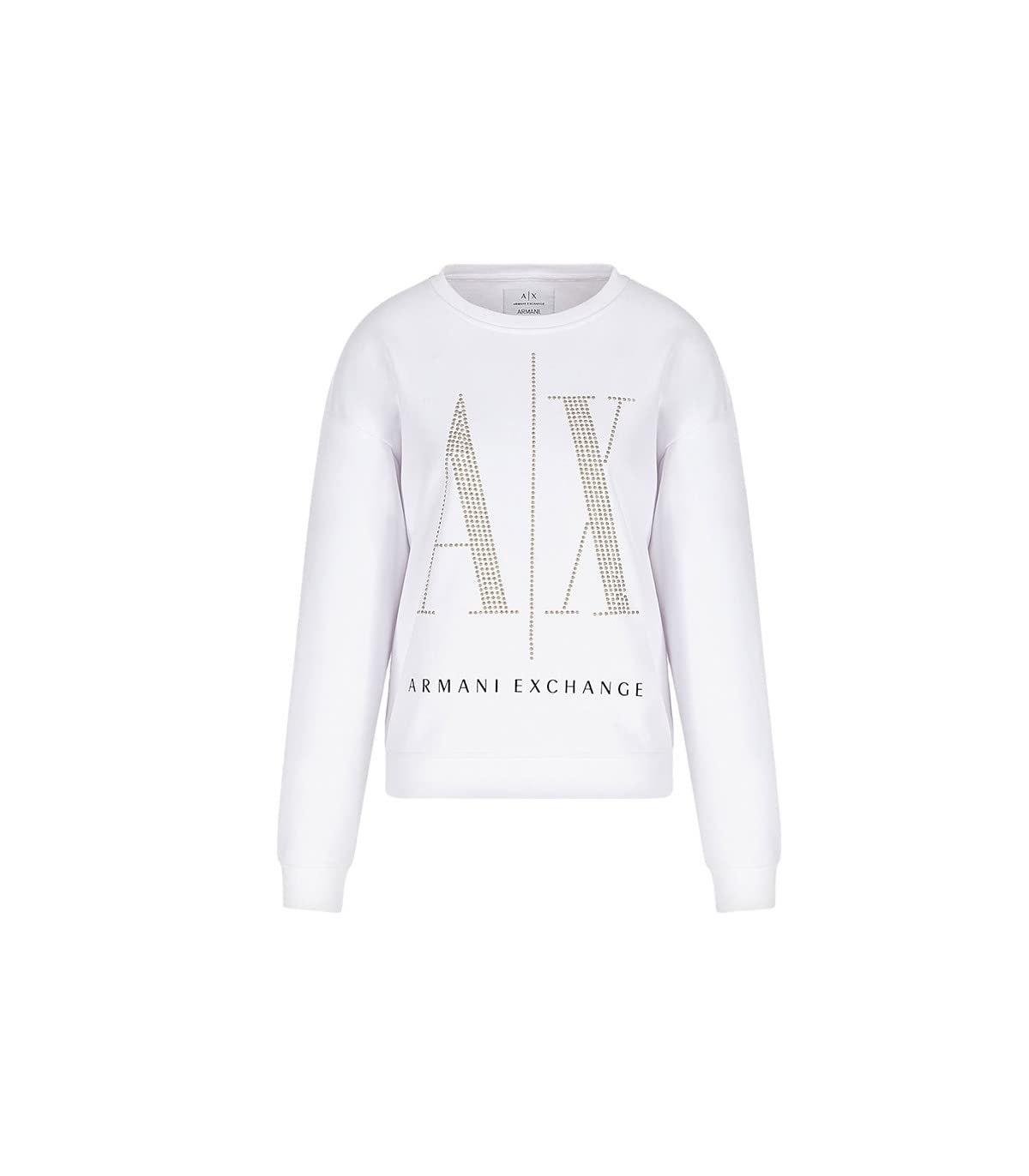 Armani Exchange Studded Icon - Felpa Maglia di Tuta Donna (Pacco da 1)