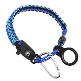 Creative-Idea Wasserflaschenhalter mit Griff, mit Griff, leicht mit Ring, passend für Hydroflasche, Survival-Seil, Sport, Camping, Klettern blau