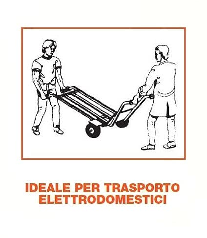 Carrello per trasporto su scale doppia impugnatura 6 ruote Ø mm 150 Art.021C