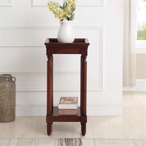 Présentoir carré for bonsaï en bois, socle de pot de fleur intérieur rustique
