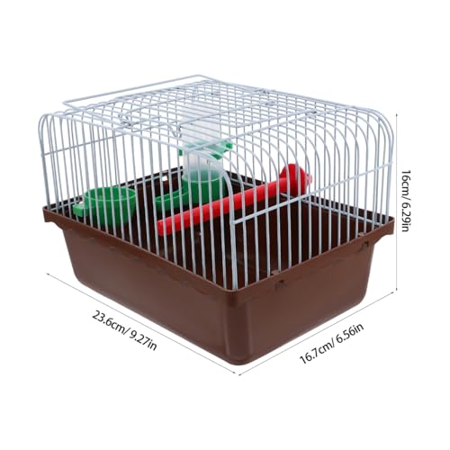 Image of BESPORTBLE Portable Bird Cage with Perch Food Box Waterer Spacious Travel Carrier for Small Birds Parakeets Lovebirds and Pet Habitat 9.29X6.57X6.29In Lightweight Outdoor Use