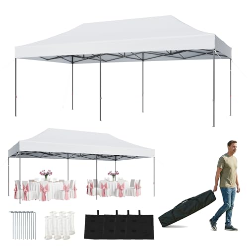 Aoxun 10x20 Pop up Canopy, Easy up Commercial Instant Shelter with Roller Bag, Outdoor Canopy Tent...