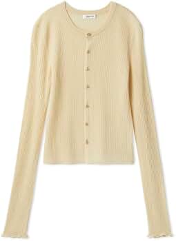 Amazon | シルクコットンシアーリブカーデ FWNT252145YELF Amazon | シルクコットンシアーリブカーデ FWNT252145YELF