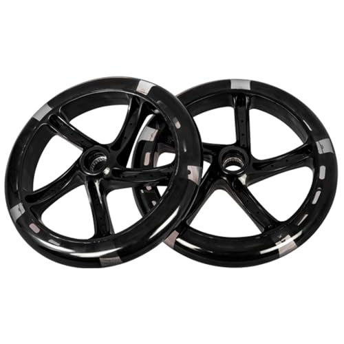 Ruedas Para Patinetes Eléctricos - 2 Unidades Ruedas De Repuesto Para Maletas Y Equipaje,Neumáticos PU Con Brillo De 20 Cm Para Carros, Skateboards, Ciudad, Campus, Playa Y Carretera
