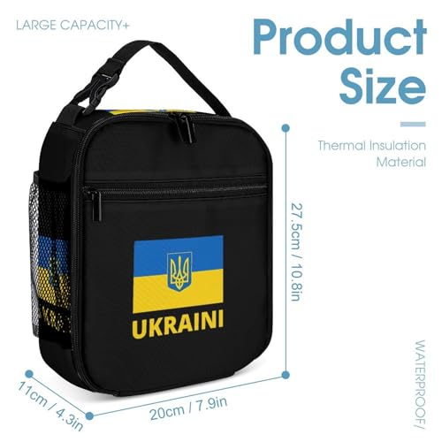 Ukrainian Flag Cute Backpacks Set Lightweight Lunch Bag Aesthetic Pencil Cases for Travel Work4