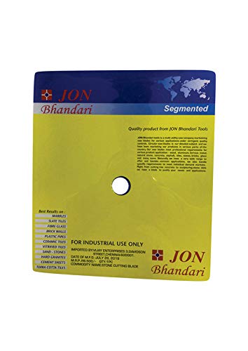 Image of Jon Bhandari Tools 8 inch Premium Segmented Diamond Cutting Blade for Marble, Granite, Tiles & Stones | 200mm Stone Cutter Blade for Angle Grinder | Heavy-Duty Blade for Wet & Dry Cutting (5pc)